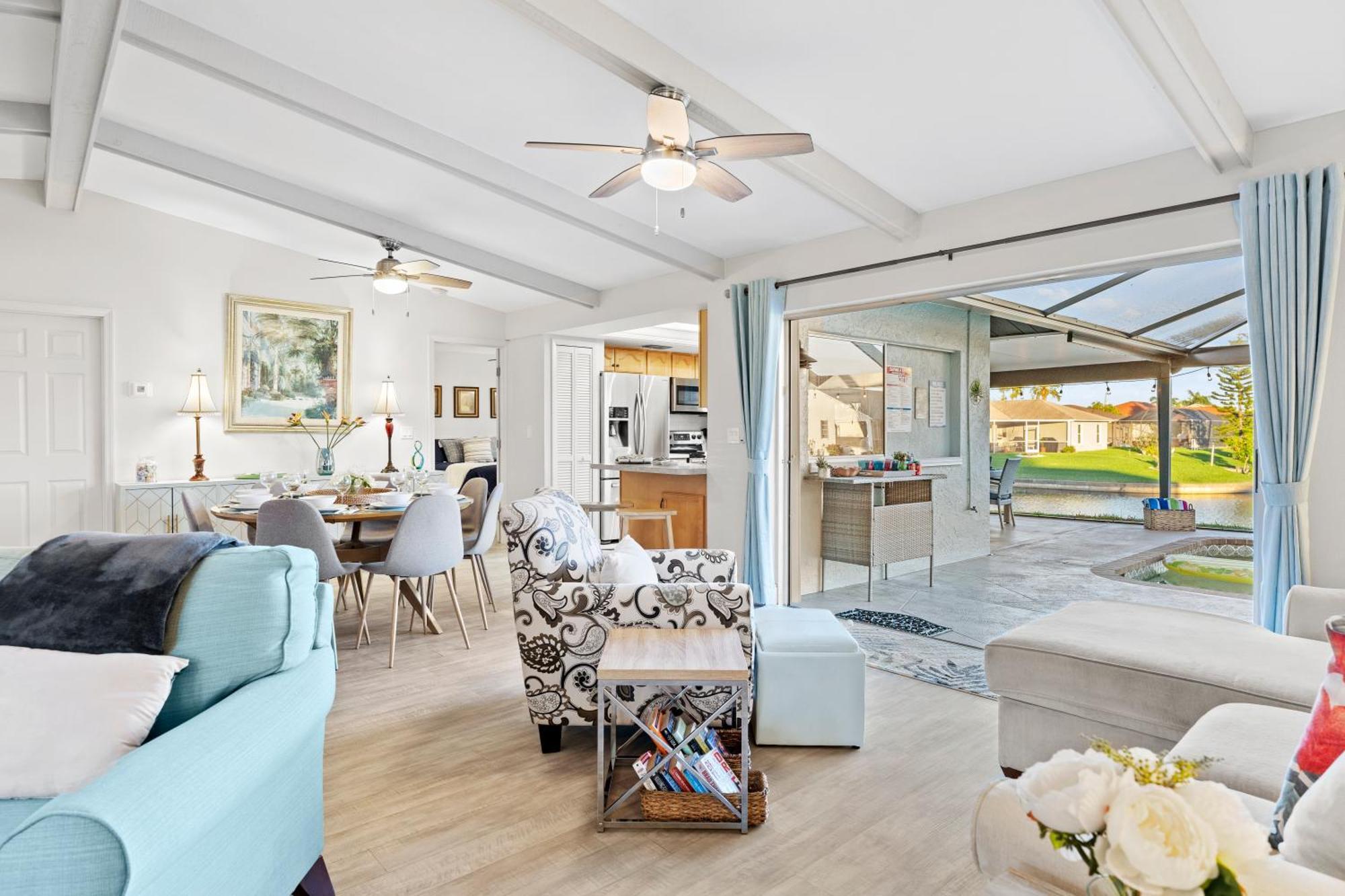 Serenity Waterfront Villa With King Suite, Private Pool, Great Lanai Enclosure And Long Water Views Cape Coral Dış mekan fotoğraf
